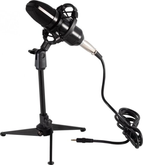 SAL M 12 Stúdió mikrofon szett és tripod - Fekete