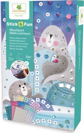 Sycomore Stick'n Fun mozaikkép készítő készlet - Állatbébik
