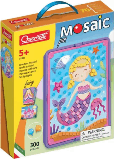 Quercetti: Mosaic Pin tündér pötyi 300 darabos képkészítő készlet
