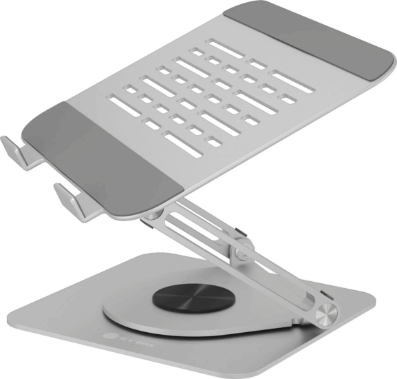 ICY BOX IB-NH300-R Állítható / Dönthető 17" Laptop Asztali Állvány - Ezüst