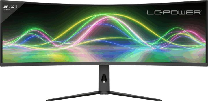 LC-Power 49" LC-M49QCK 32:9 DQHD LCD Ívelt Gaming Monitor 120Hz - Fekete