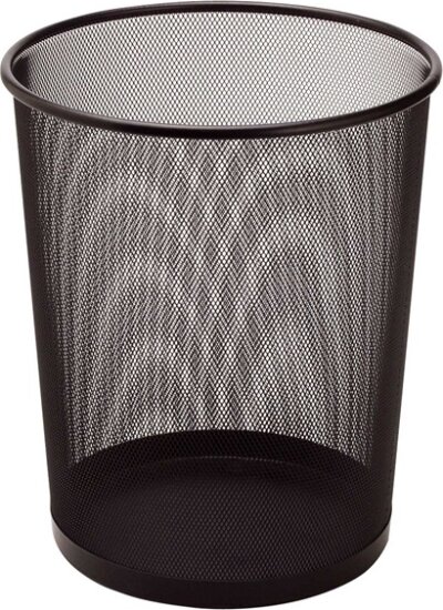Sakota 21 Literes Fémhálós Papírkosár - Fekete