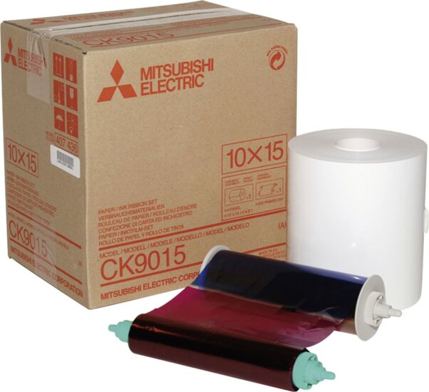 Mitsubishi CK-9015 10×15 cm Szublimációs Fotópapír és Festékszalag (2×400 db/csomag)