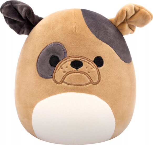 Squishmallows Loafer a barna bulldog sötétbarna foltokkal plüssfigura 20 cm