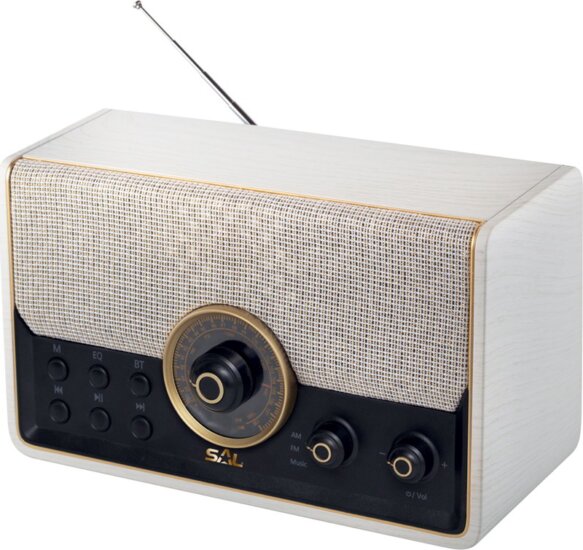 SAL RRT 6B Hordozható AM/FM/ Retro Táskarádió - Fehér