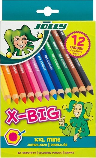 Jolly X-Big Hatszögletű Extra Vastag Színes Ceruza Készlet (12db / csomag)