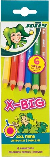 Jolly X-Big Hatszögletű Extra Vastag Színes Ceruza Készlet (6db / csomag)