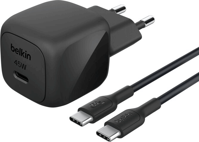 Belkin WCA013KQ1MBK BOOST Charge USB-C Hálózati gyorstöltő 45W + USB-C kábel - Fekete