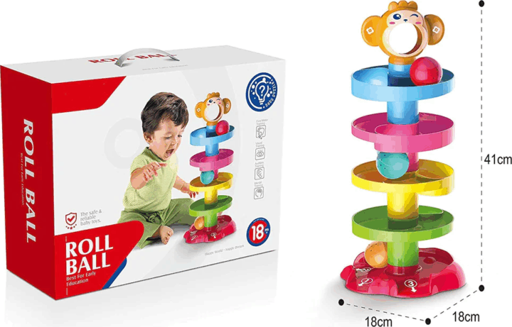 Huanger Színes spirálos labdapálya bébijáték