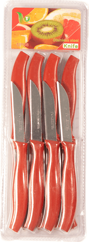 IRIS KT-604 Rozsdamentes Acél Késkészlet 8 Darabos - Piros