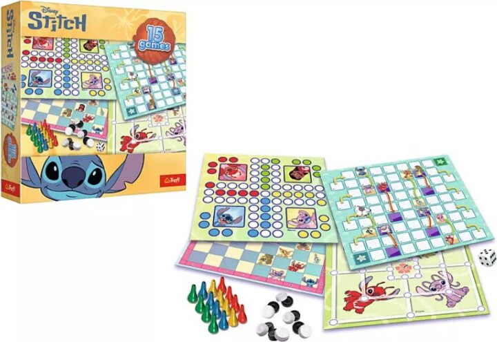 Trefl Stitch 15 az 1-ben családi társasjáték