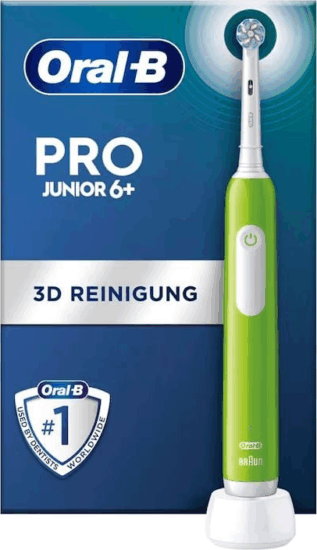 Braun Oral-B Pro Junior Forgó-Oscilláló Elektromos Gyermek Fogkefe - Zöld