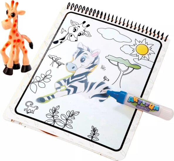 Simba Art&Fun Vizzel színező könyv figurával - Szafari állatok