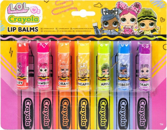L.O.L. x Crayola 7 darabos Ajakbalzsam készlet L.O.L. x Crayola 7 darabos Ajakbalzsam készlet