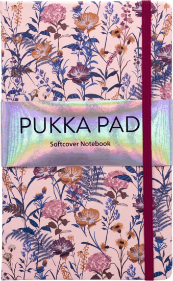 Pukka Pad Bloom A5 192 oldalas vonalas gumipántos notesz - Mintás