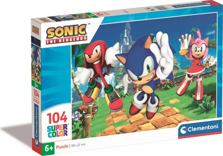 Clementoni: Sonic a sündisznó és barátai 104 darabos puzzle
