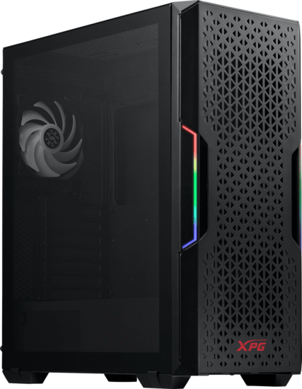 Adata XPG Starker Air Midi Torony Számítógépház + 2db 120mm ARGB ventilátor - Fekete