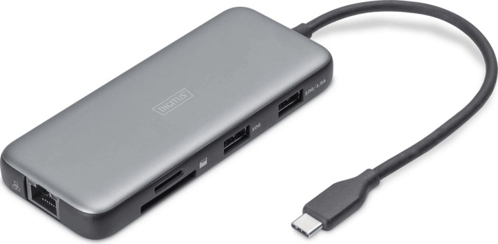 Digitus 7in1 USB-C Laptop dokkoló Állomás (Adapter nélkül)