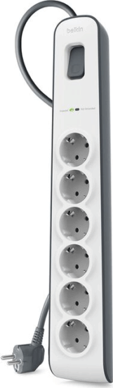 Belkin Surge 250V Túlfeszültségvédő Hálózati elosztó 6 aljzatos 2m - Fehér