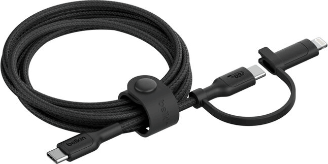 Belkin BOOST CHARGE USB-C apa - USB-C / Lightning apa Adat és töltőkábel 1,5m - Fekete