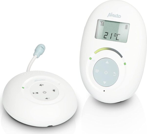 Alecto DBX120 Full Eco DECT Akkus Digitális Babamonitor Bébiőr - Fehér / Kék