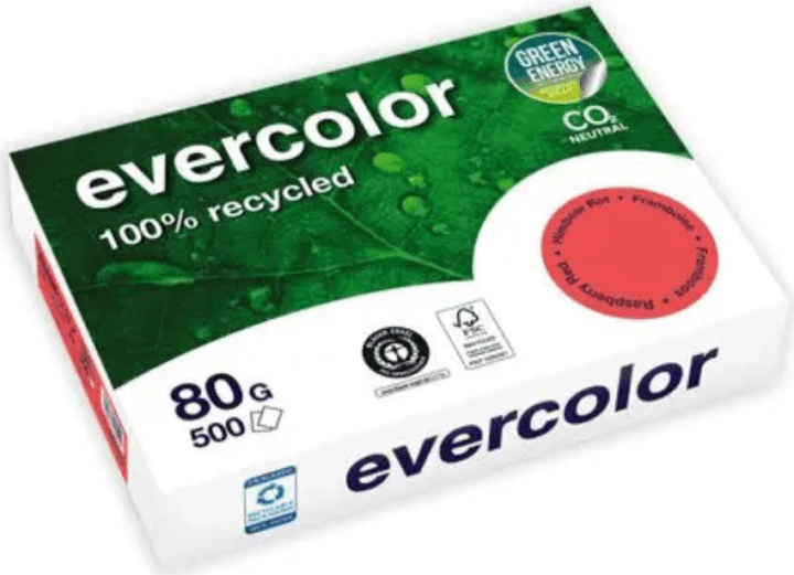 Clairefontaine EverColor Piros A4 újrahasznosított nyomtatópapír 80g/m2 (500db/csomag)