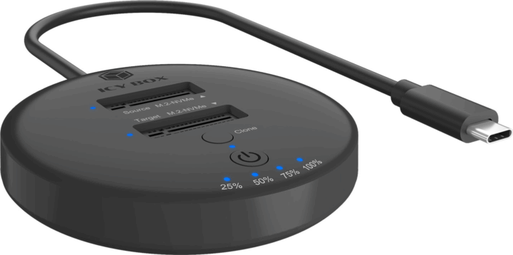 ICY BOX IB-1612MCL-C31 2x M.2 SSD Dokkoló állomás (USB-C 3.2 - NVMe/SATA)