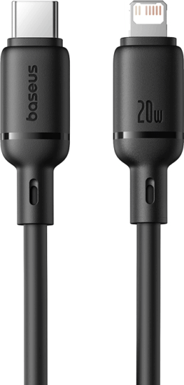 Baseus Silky Series USB Type-C apa - lightning apa Adat és töltő kábel 2m - Fekete