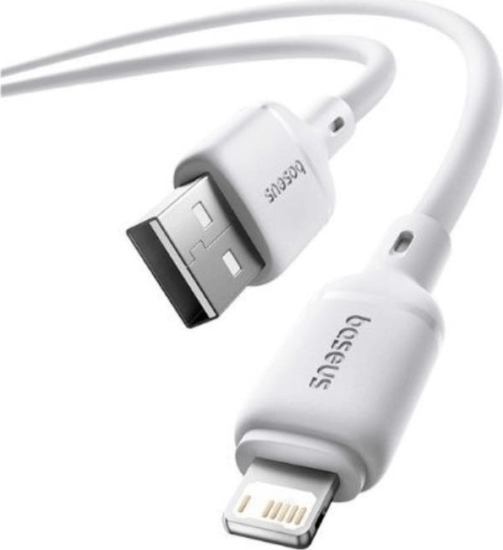 Baseus Silky Series USB-A apa - lightning apa Adat és töltő kábel 1m - Fehér