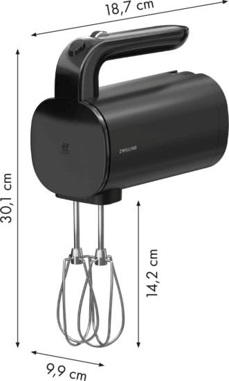Zwilling XTEND Vezeték nélküli Akkus kézimixer akku nélkül 200W - Fekete