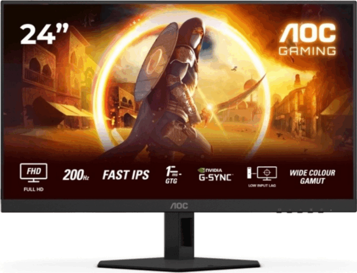 AOC 23,8" 24G4HRE 16:9 Fast IPS Gaming Monitor - Fekete
