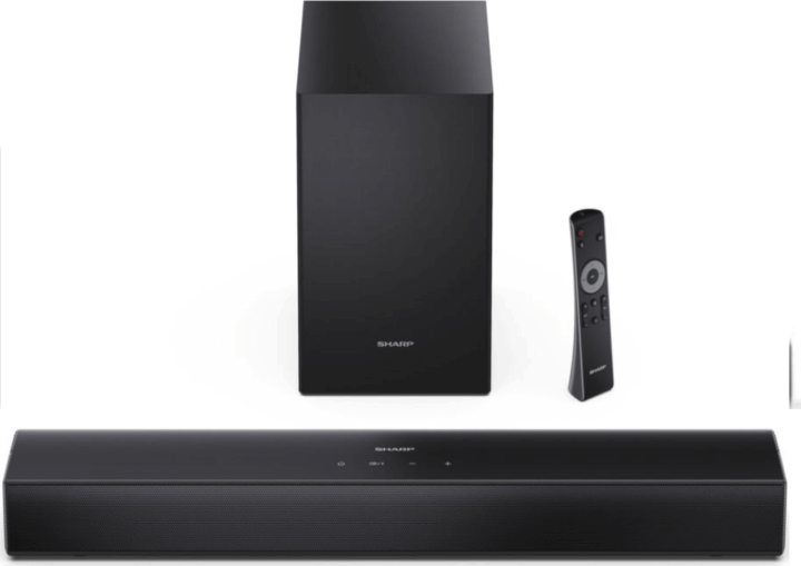 Sharp HT-SBW121 Soundbar 2.1 Hangprojektor Mélynyomóval 24 W - Fekete Sharp HT-SBW121 Soundbar 2.1 Hangprojektor Mélynyomóval 24 W - Fekete