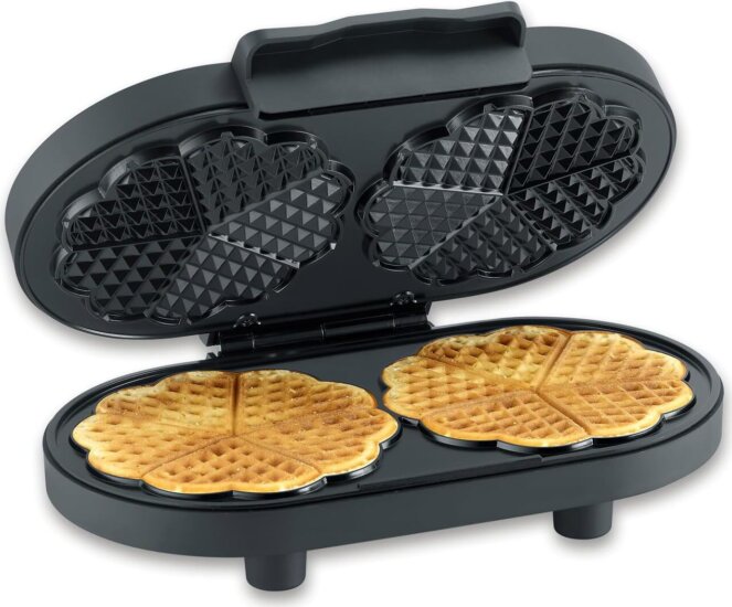 Severin WA 2118 Duo Elektromos gofrisütő 1200 Watt - Fekete