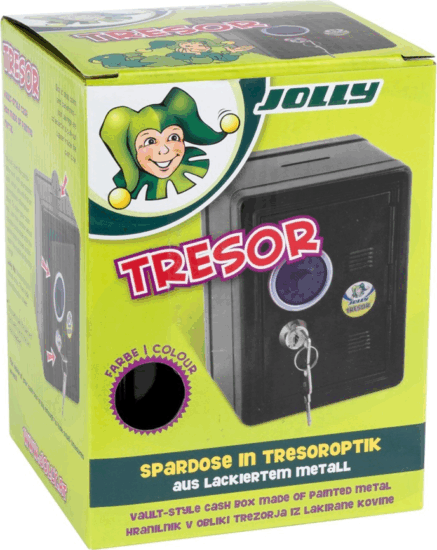 Jolly Kulcsos pénzgyűjtő perselyszéf - Fekete