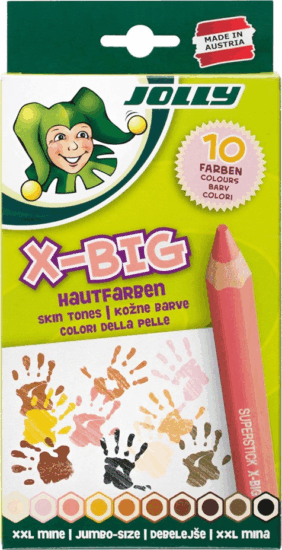 Jolly X-Big Skin Tones Extra vastag Színesceruza készlet (10 db / csomag)