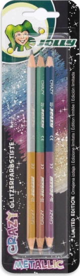 Jolly Superstick Crazy Metallic Kétvégű színesceruza készlet (3 db / csomag)