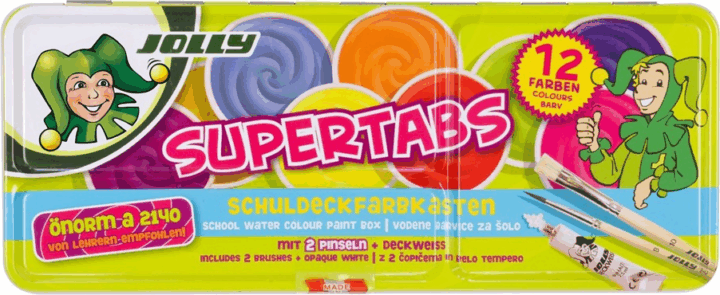 Jolly Supertabs 12 színű vízfesték készlet