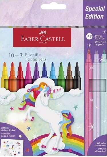 Faber-Castell 13 db-os Unikornis Filctoll Készlet - Színes