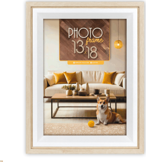 ZEP Bologna BG657C 13x18 cm Fa képkeret - Natúr ZEP Bologna BG657C 13x18 cm Fa képkeret - Natúr