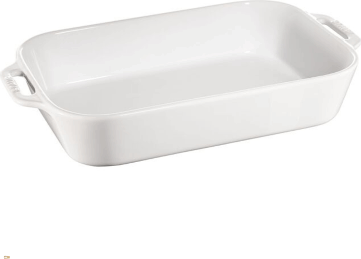 Staub Rectangular Kerámia Sütötál 34 x 24cm - Fehér