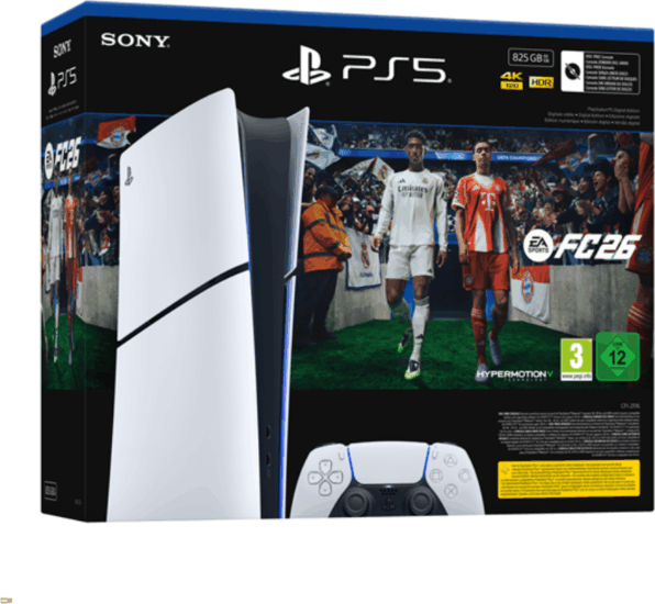 Sony PlayStation 5 825GB Slim Digital Edition + FC 26 Bundle - Fehér