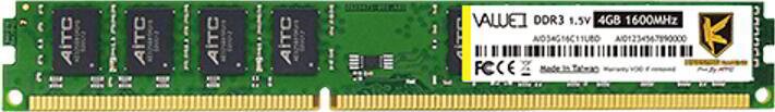 Kingsman 8GB / 1600 DDR3 CL11 Single Desktop RAM