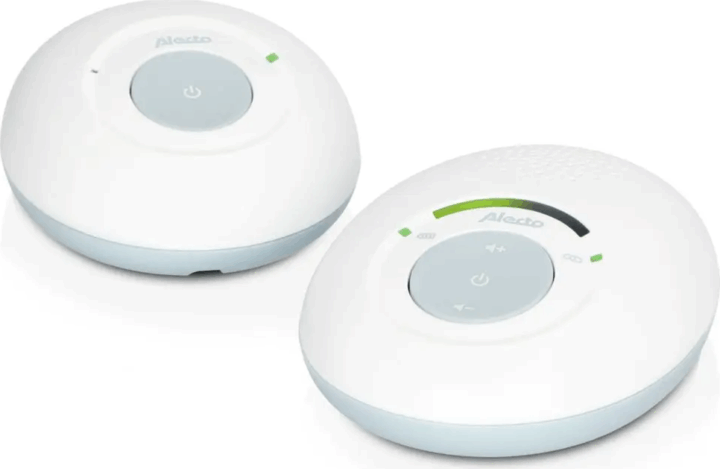 Alecto DECT Full ECO-Modus Akkus Digitális Babamonitor Bébiőr - Fehér / Kék