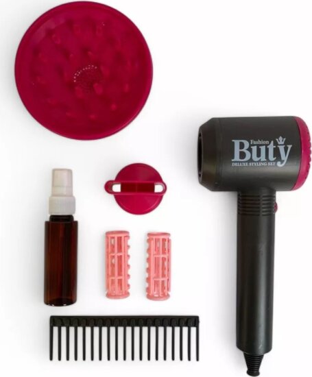 LEAN Toys Hajszárító játékkészlet fordársz szerepjátákhoz - Fekete