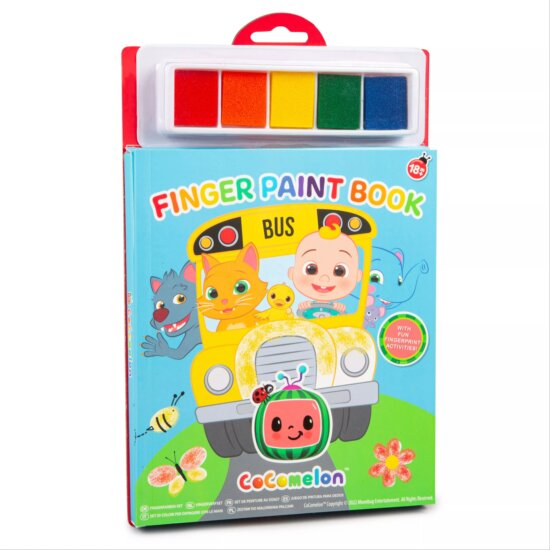 Jazwares Cocomelon Ujjfestő kifestőkönyv és festék készlet