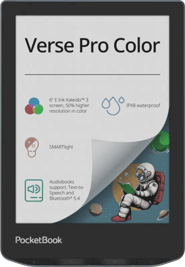 PocketBook Verse Pro Color 6" 16GB E-Book Olvasó - Fekete