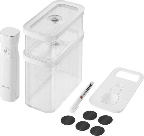 Zwilling Fresh&Save CUBE Műanyag ételtároló készlet vákuumszivattyúval (5 db)