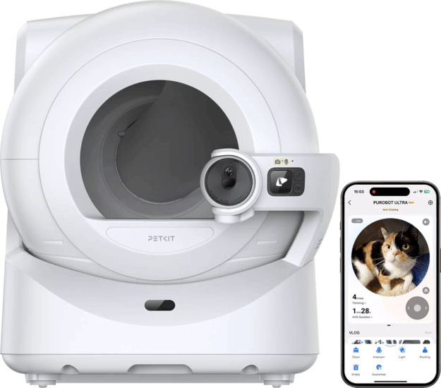 PetKit P9903 Purobot Ultra Automata kamerás macskaalom - Fehér