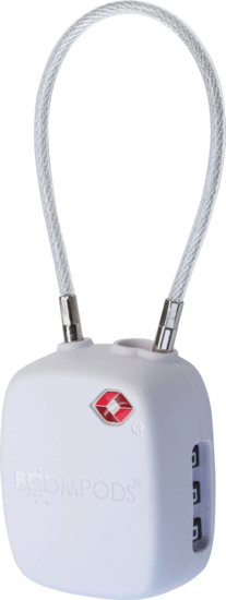 Boompods TTSAWT Kombinációs Zár Nyomkövető Find My támogatással - Fehér