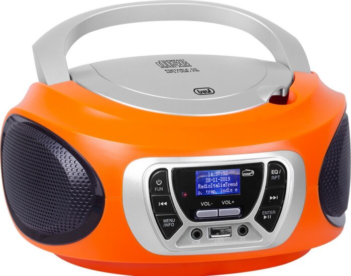 Trevi CMP 510DAB Hordozható CD lejátszós DAB+/FM/USB Rádió - Narancssárga